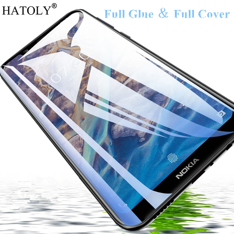 

For Glass Nokia 8.1 Tempered Glass for Nokia 8.1 X7 Glass Film HD 9H Full Glue Full Cover Screen Protector for Nokia 8.1