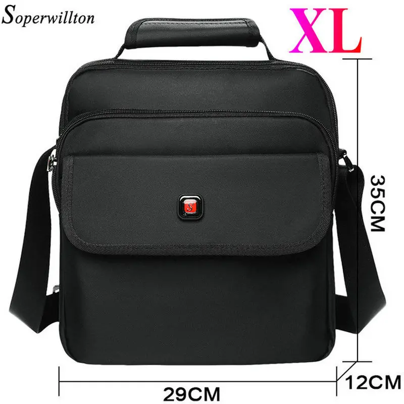 Soperwillton, мужская сумка, мужская сумка-мессенджер, бренд, модная сумка с мягкой ручкой, сумка через плечо, Мужская черная#1057 - Цвет: XL 1057