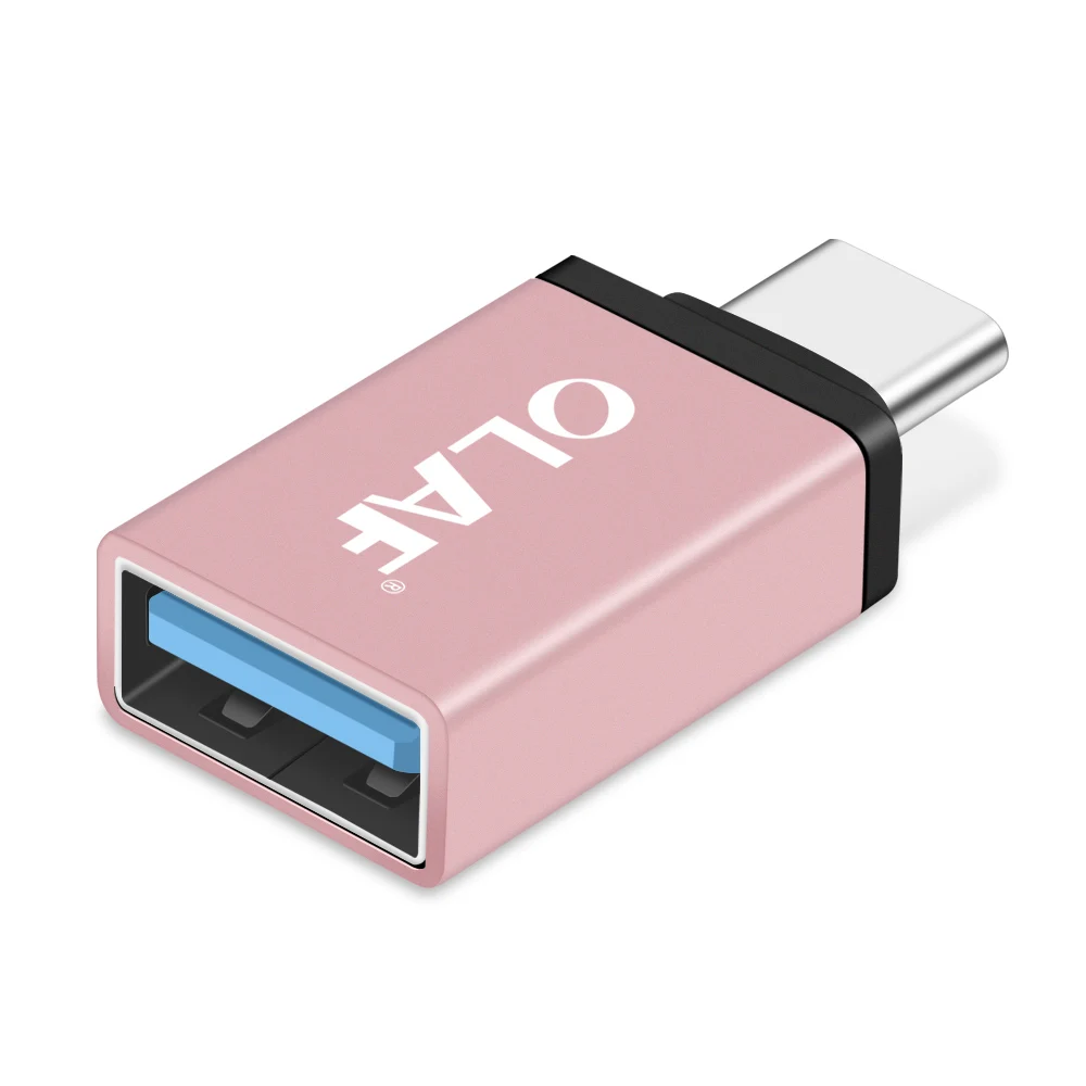 Олаф Тип usb C OTG, переносной, вилка стандарта Тип-C Male к женскому USB3.0 C OTG адаптер конвертер для Xiaomi MacBook Nexus 5X6 P для Google Nokia - Цвет: Rose Gold