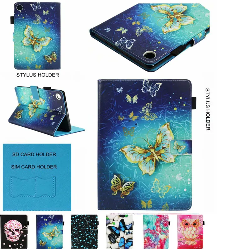 Окрашенный кожаный чехол для Huawei Mediapad M5 8 4 дюйма книжка с подставкой умный
