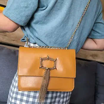

Women Handbags Luxury Cross Body Bag Women Bags Designer High Quality Small Flap Bag Tassel PU Leather Small Shoulder Bag #20