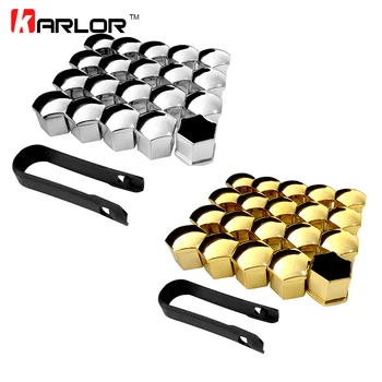 

20Pcs/lot 19mm With Removal Tool Universal Anti-Rust Glossy ABS Auto Trim Tyre Wheel Nut Screw Bolt Covers Caps Car Styling
