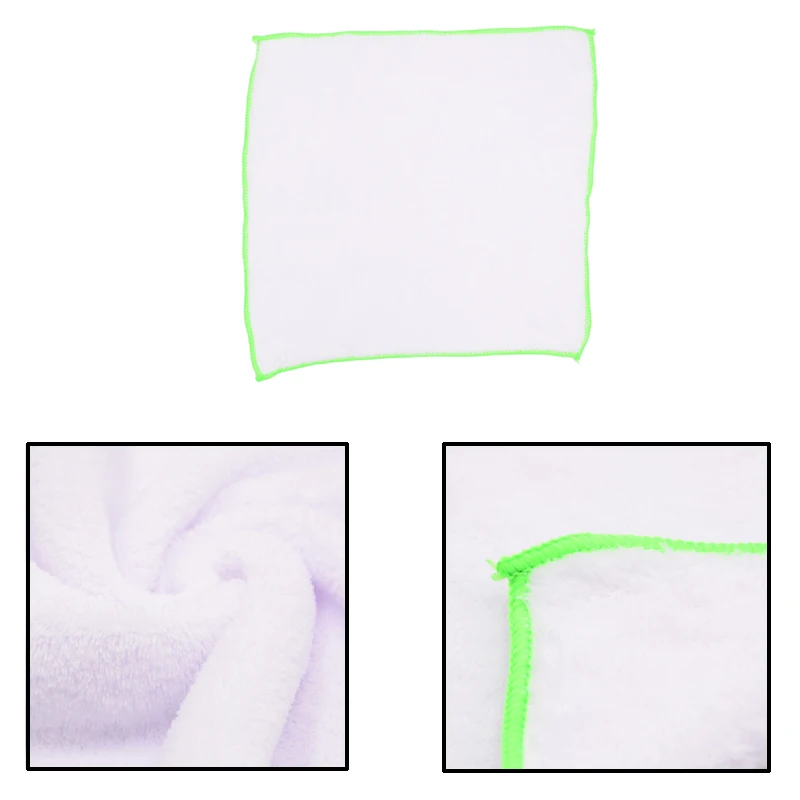 12PCS 35cm*35cm Super soft Plush Microfiber Car Cleaning Cloths Car Care Microfibre Wax Polishing Detailing Drying Towels images - 6