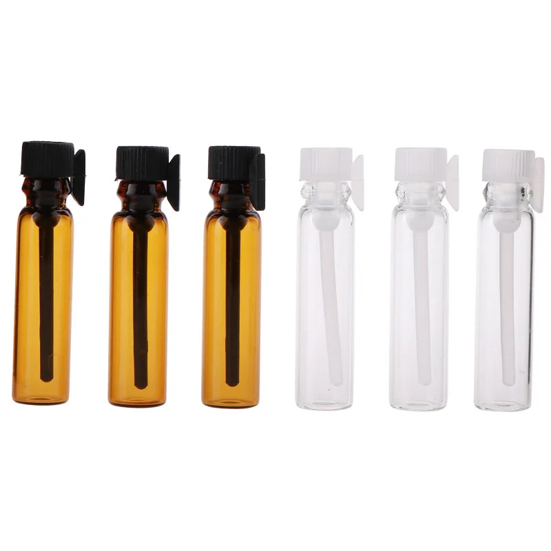 

Mini 1 ML Glass Dropper Bottle Cosmetic Toner Packing Container Empty Perfume Vial Sample Test Essential Oil Refillable Bottle