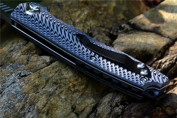 TwoSun ножи TS16G10 D2 лезвия карманные ножи черные G10 ручка с зажимом шарикоподшипник складные ножи для охоты на открытом воздухе