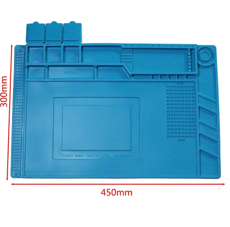 Антистатическая теплоизоляция рабочий коврик паяльная станция Железный телефон компьютер ремонт коврик Магнитный термостойкий BGA изолятор платформа - Цвет: S-160