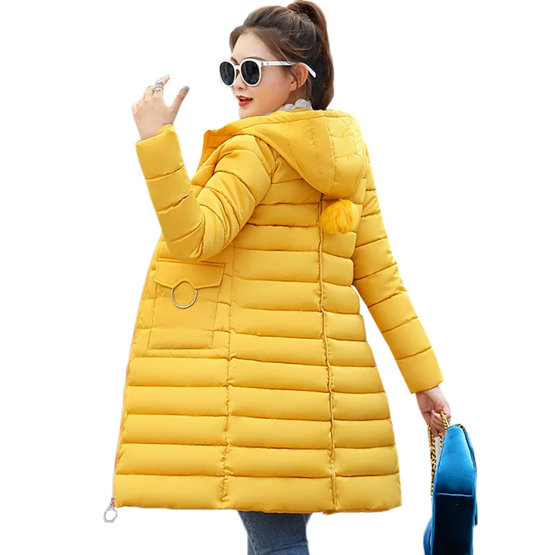 

2018 Winter Jacket New Fashion Women Parkas Thick Warm Down Cotton Jacket Slim Large size Hooded Outwear Students Women Coats