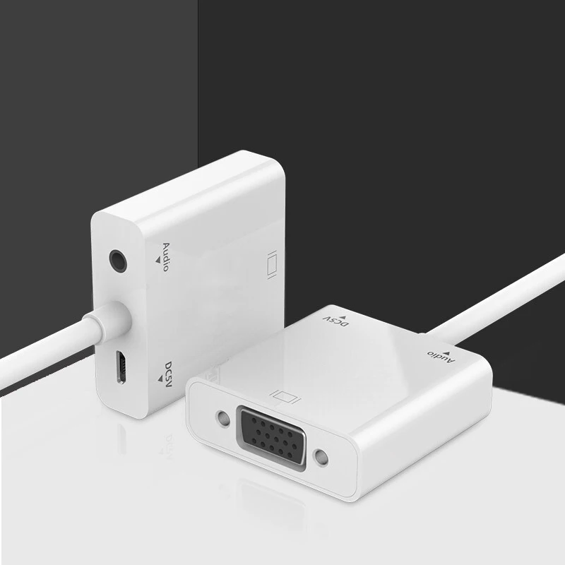 Тип C Mini HDMI к VGA адаптер конвертер с аудио и порт питания для ПК ноутбуков планшетов