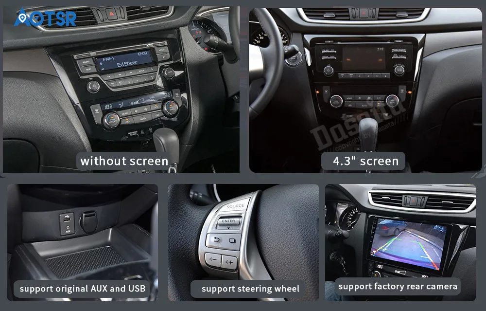 Perfect 2 din Android 9.0 4+32GB Car Radio Multimedia No DVD Player For Nissan X-trail/Qashqai 2013-2019 GPS Map Navigation Stereo 2