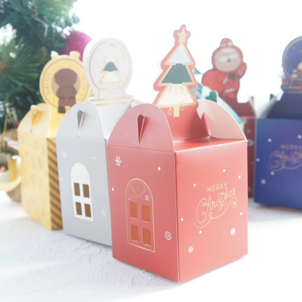 Hello Christmas Design 12pcs Mix Style Paper Box Gifts Chocolate Cookie Packaging Party Favors Decoration Use Storage Boxes Gift Bags Wrapping Supplies Aliexpress
