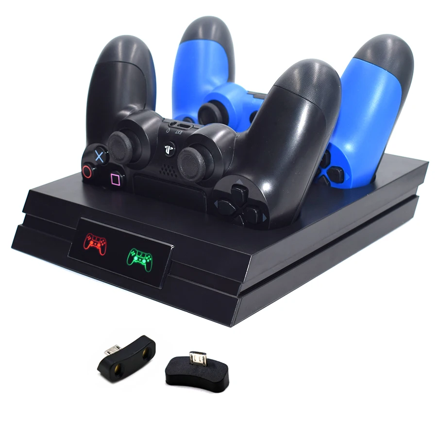 

Yoteen for PS4 Slim Pro Dualshock 4 Wireless Joystick Charger Dual Indicator LED Fast Charging Dock Station for Sony Playstation