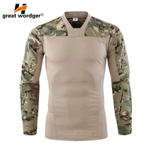 Уличная камуфляжная армейская Футболка Мужская Америка; Россия, солдаты, Боевая тактическая футболка военная сила Мультикам с длинным рукавом, походные футболки