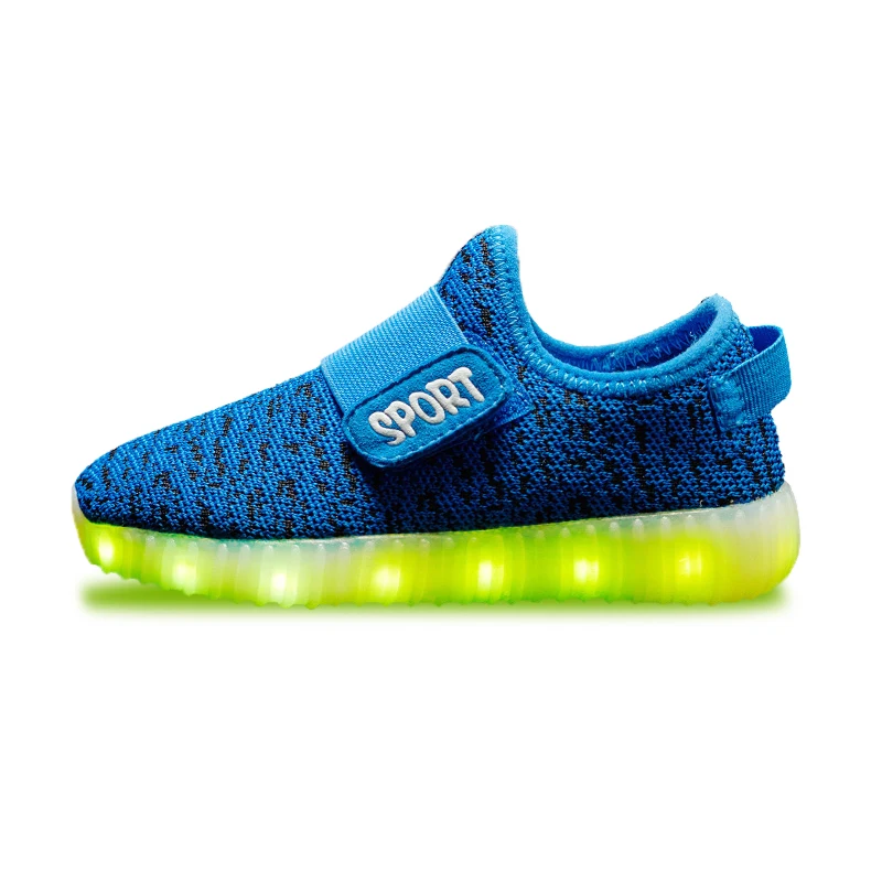 USB Rechargeable kids fashion children shoes with LED light up shoes luminous glowing sneakers boys girls shoes led sneakers