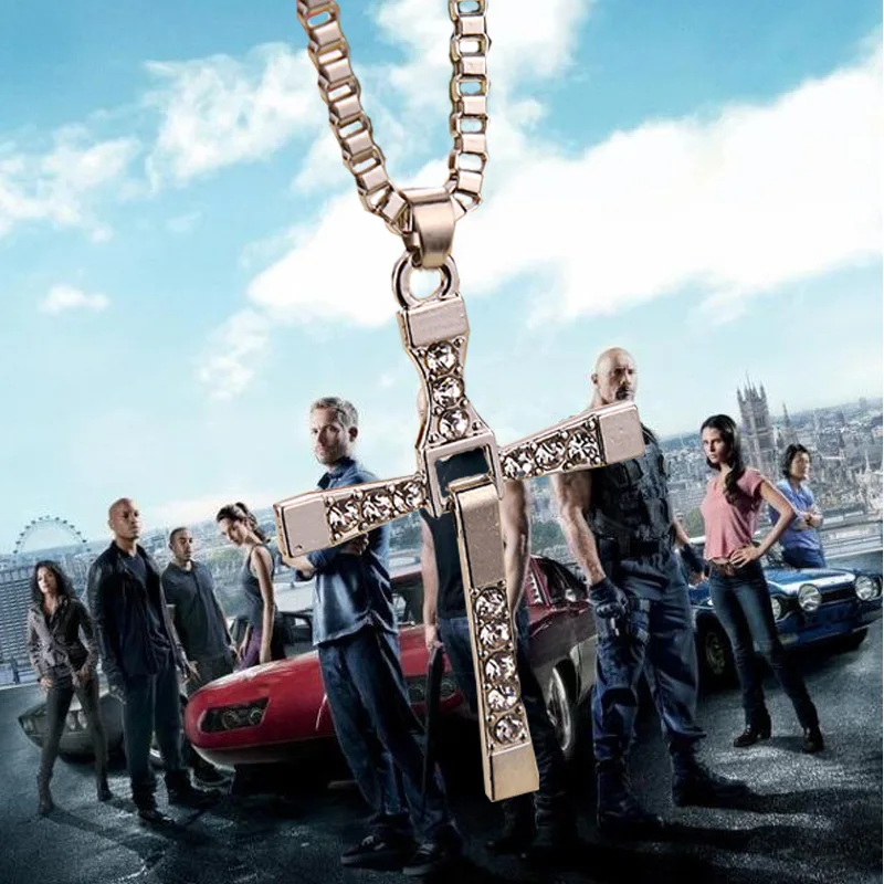 

Wholesale Men Jewelry Gifts The Fast and the Furious Toretto Cross Necklace Fashion Movie Necklaces Jewelry