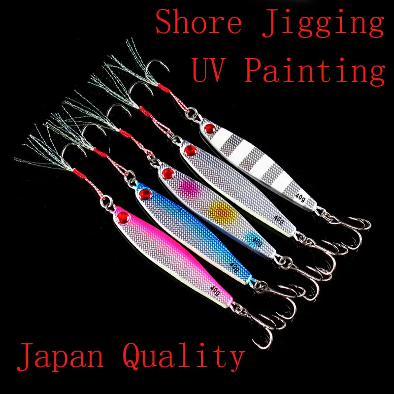 Japan Quality Lurekiller Shore Jigging Lure with Hookds Lead Fish Metal Jig Saltwater Jigs 40g/60g/80g/100g|Fishing Lures| - AliExpress