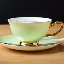 Костяной фарфор для послеобеденного чая чашка и блюдце набор керамическая кофейная чашка с блюдцем из нержавеющей ложки 200 мл домашняя посуда для напитков