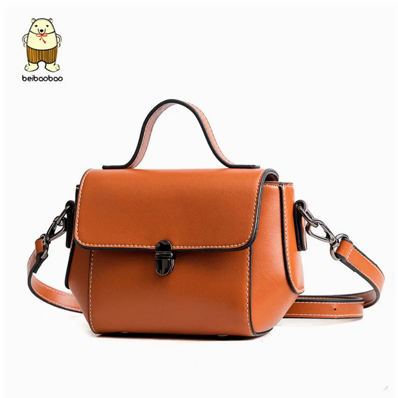 

Beibaobao Women Fashion Crossbody Pack Pure Color Single Shoulder Bag Female Simple Style Satchel High Quality Flap for Shopping
