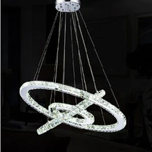 Роскошная хрустальная люстра со светодиодной лампой, люстра для гостиной, спальни, 90-260V светодиодный светильник