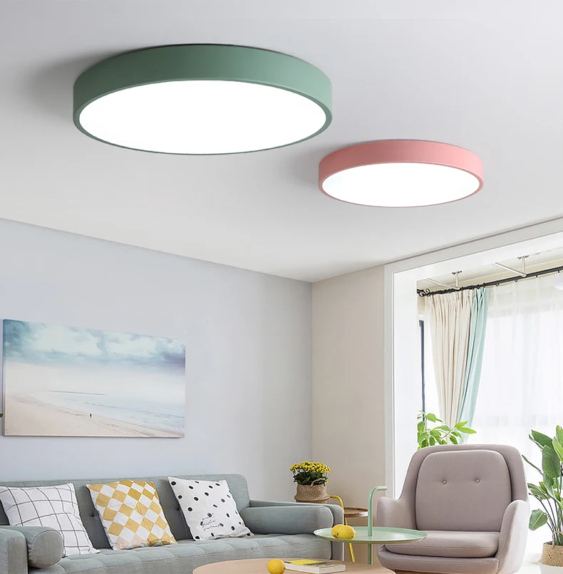 LED Ceiling Lights Modern Lamp Living Room Lighting Fixtures Bedroom Children room Nordic Round Kitchen lighting Remote Control