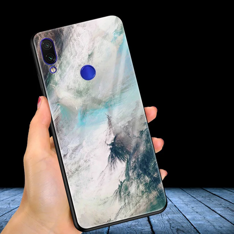 Модный чехол из закаленного стекла для xiaomi redmi Note 7, чехол Note7, задняя крышка, чехол для redmi Note 7, Note7, чехол s, чехол для телефона