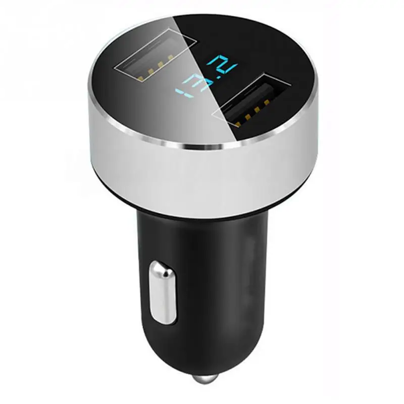 

3.1A Dual USB Car Charger LED Digital Display Voltage Monitor Car Charger Thermostat Protection 12-24V Fast Car-Charger Adapter