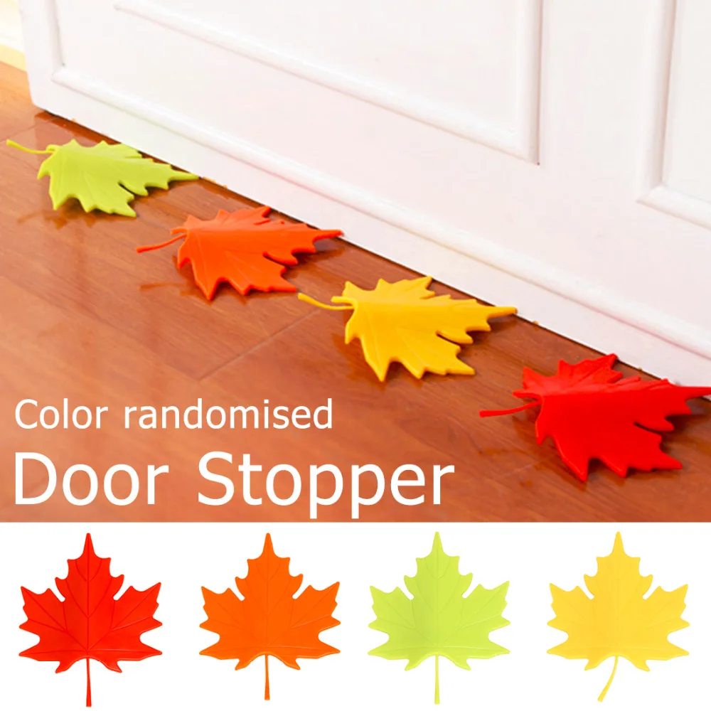 

1pc Maple Autumn Leaf Style Home Decor Finger Safety Door Stop Stopper Doorstop