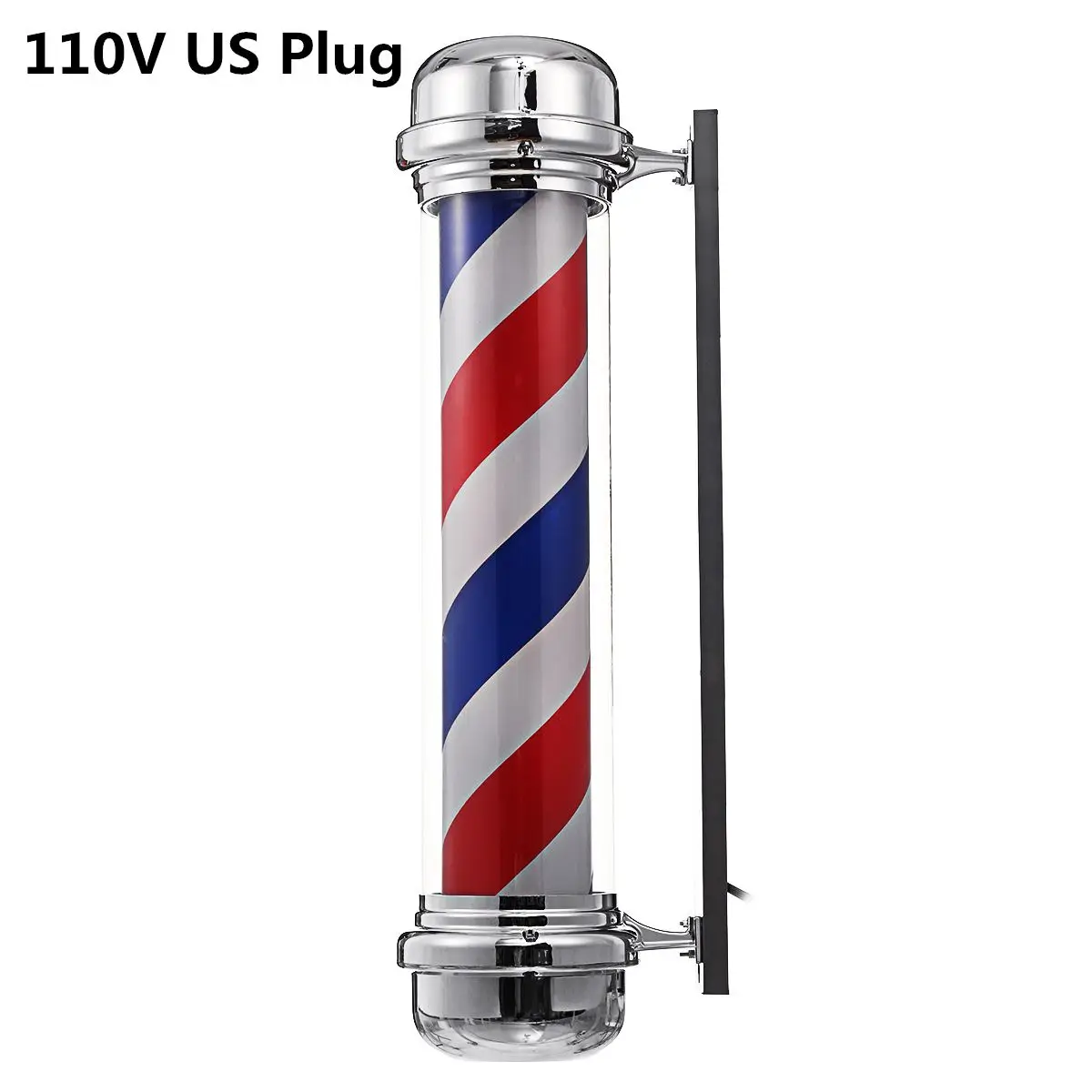 4 Types Barber Shop Light Red White Blue Stripes Rotating LED Light Lamp Hairdressing Salon Outdoor Hanging Sign Lamp - Испускаемый цвет: 110V US Plug