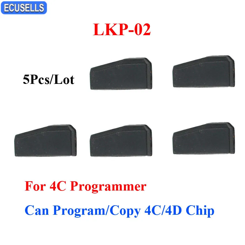 

5 Pcs/Lot Car Key Chip LKP-02 Blank Chip Can Program / Copy 4C / 4D Chip for 4C Programmer