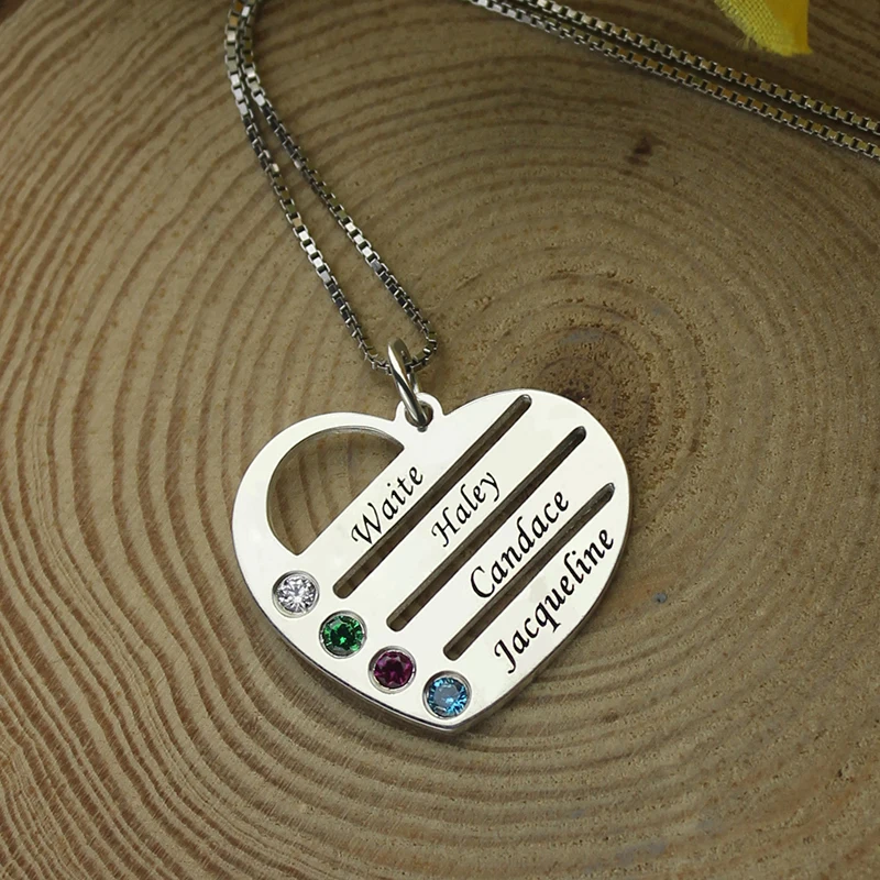 Ailin Birthstone Silver Mother Jewelry Mom 3