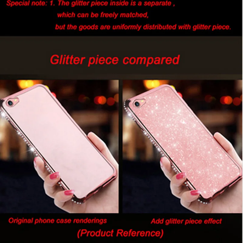 xiaomi leather case charging Glitter Diamond Bling Soft TPU Case Cover on sfor Xiaomi Mi 8 Lite A1 A2 8 se Redmi Note 5 6 6A 8 Shiny Phone Coque Slim Fundas xiaomi leather case custom