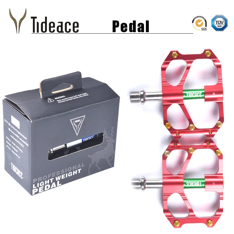 Ультралегкие педали Tideace для дорожного велосипеда 259g горного из алюминиевого