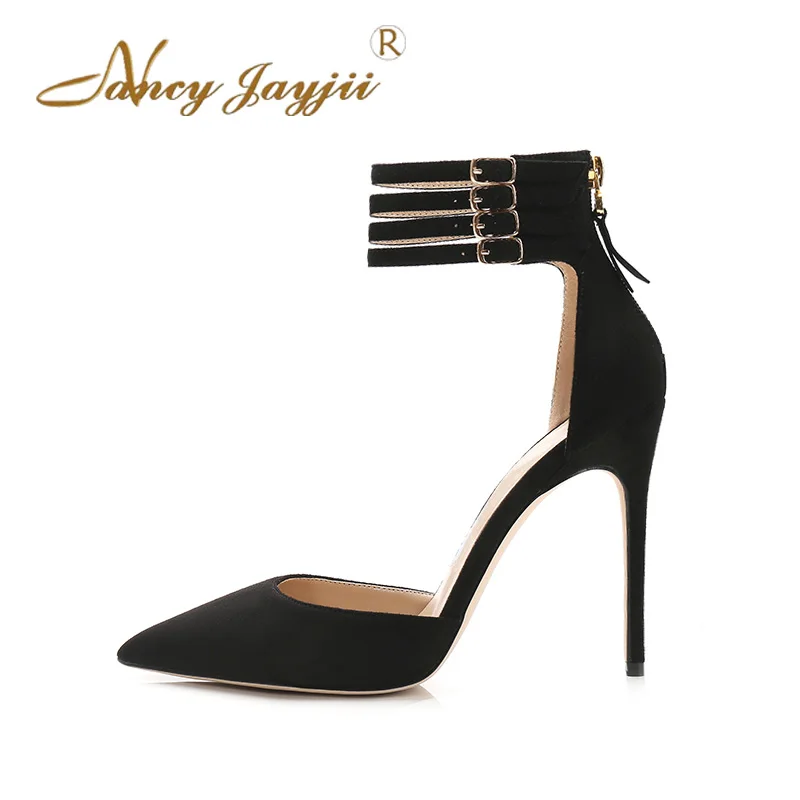 Nancyjayjii New Woman Shoes 2017 Handmade Pointed Toe High Cover Heels