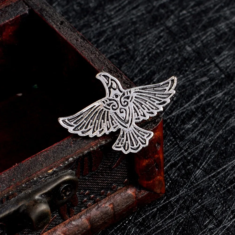 Viking-Flying-Raven-Pin-Silver-Bronze-Norse-Crow-Brooch-For-Men-Vinatge-Animal-Pins-Button-Badge(4)
