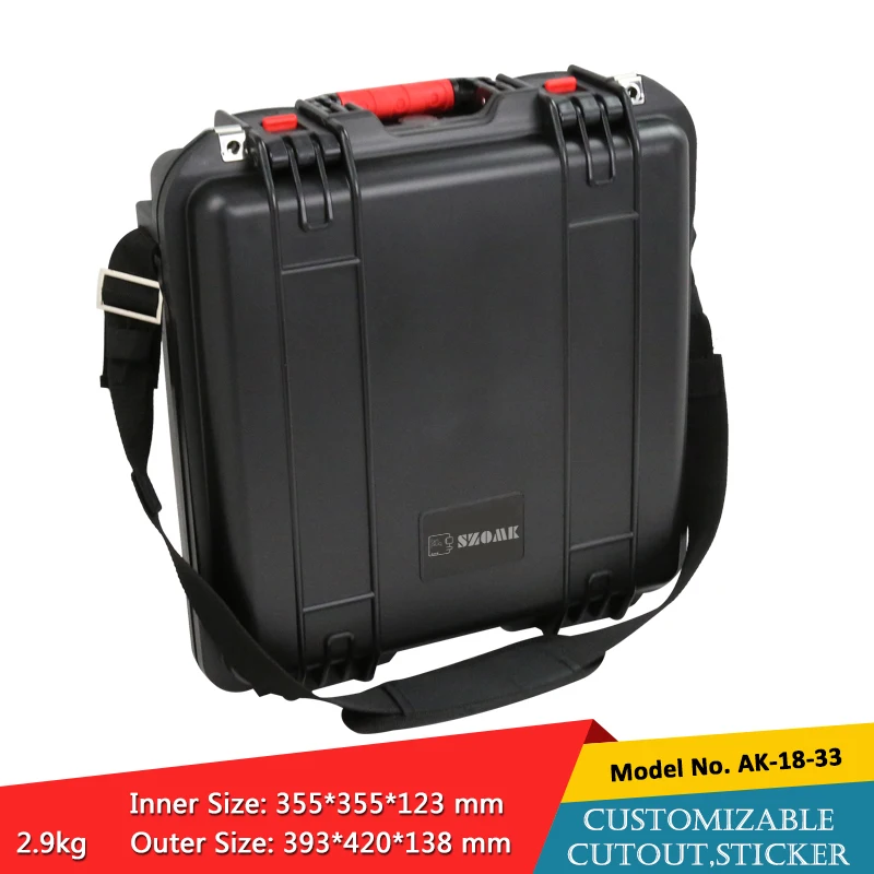 szomk IP67 hard storage box waterproof plastic tool box plastic equipment case with foam (7)