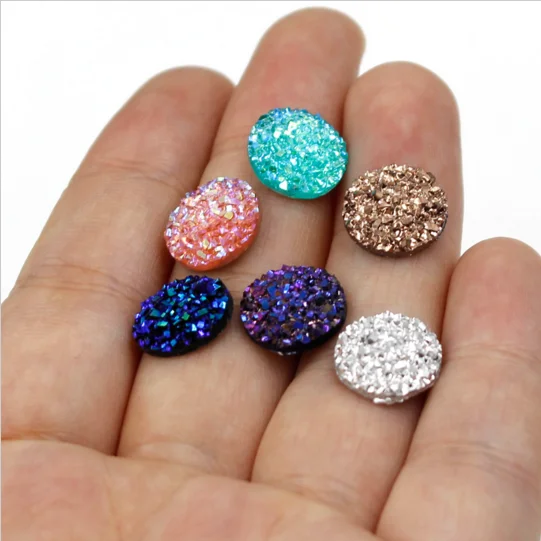 

10pcs/lot round resin druzy 12mm For DIY Druzy Jewellery Making