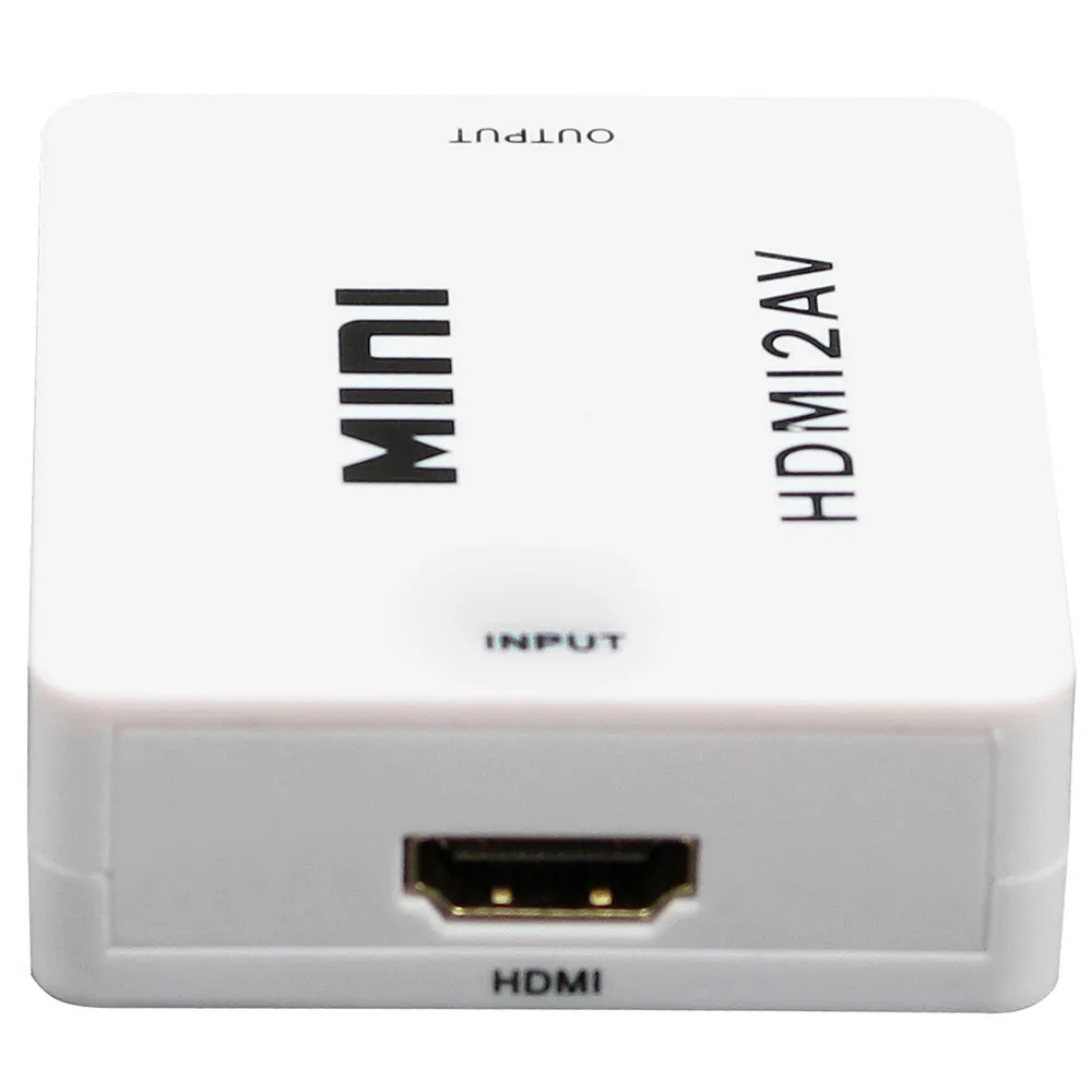 Мини HD Video конвертер Box HDMI в RCA аудио/CVBS L/R видео 480 P 720 P 1080 HDMI2AV Поддержка NTSC PAL Выход HDMI К AV адаптер