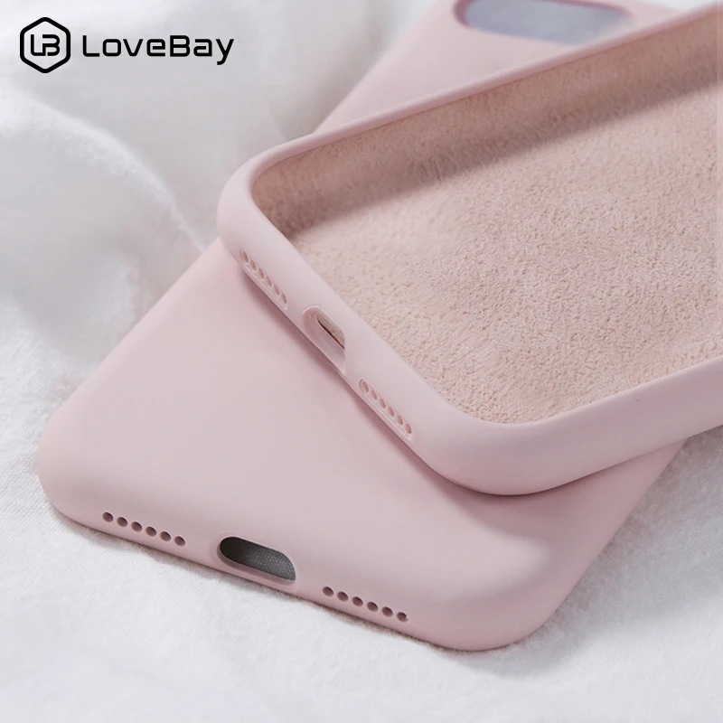 

Lovebay Liquid Silicone Solid Phone Case For Samsung S8 S9 S10 Plus S10 Lite For Galaxy A30 A50 A70 M10 M20 Soft TPU Back Cover