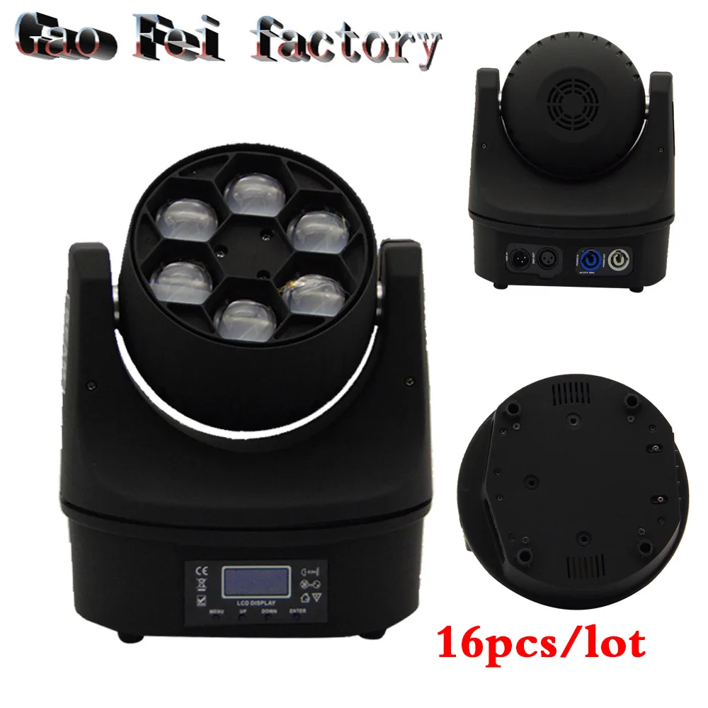 

Mini Bees Eyes Moving Head Light Beam Effect 6x15W RGBW 4IN1 LED Lamp 11/14 channel (16pcs/lot)