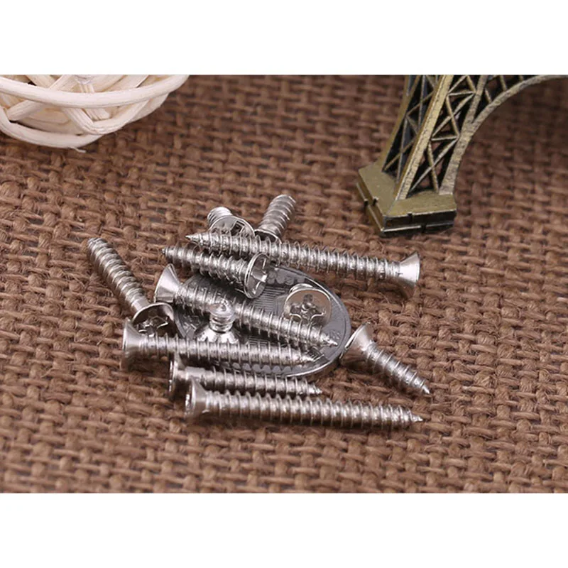 Nickel Plated Countersunk Head Tapping Head Flat Head Tapping Screw Electronic Screw M1 M1.2 M1.4 M1.7 M2  1PCS 1000Pcs