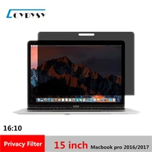 15.4 inch Privacy Screen filter for MacBook Pro A1707/A1990 Laptop wholesale new laptop a1707 lcd led screen for macbook pro pro 15 4 a1707 lcd display screen panel late 2016 mid 2017 year