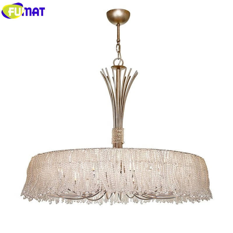 FUMAT RH Crystal Pearl Crown Cap Pendant Lamp American European French Style LED E14 Luxury For Living Dinning Bed Room 3
