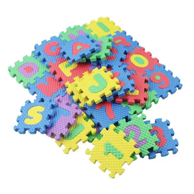 36 шт./компл. Дети буквы алфавита цифры игрушка-головоломка домашние тапочки из мягкого ползать Puzzle цветные детские ковер игровой коврик для детей развивающая игрушка