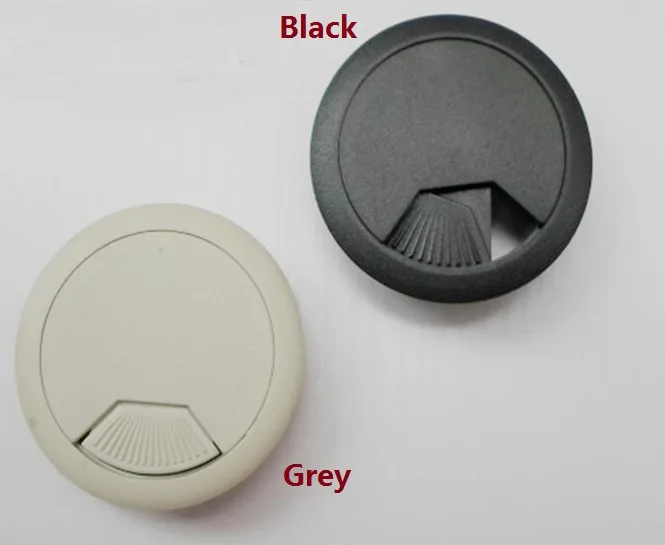 100PCS/LOT Premintehdw BLACK/GREY PC Computer Desk Table Grommet Cable