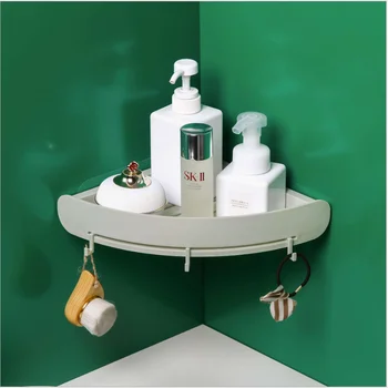 

Bathroom Shelf Storage Rack Punch-Free Triangular Shower Corner Bath Storage Holder Organizer Rack