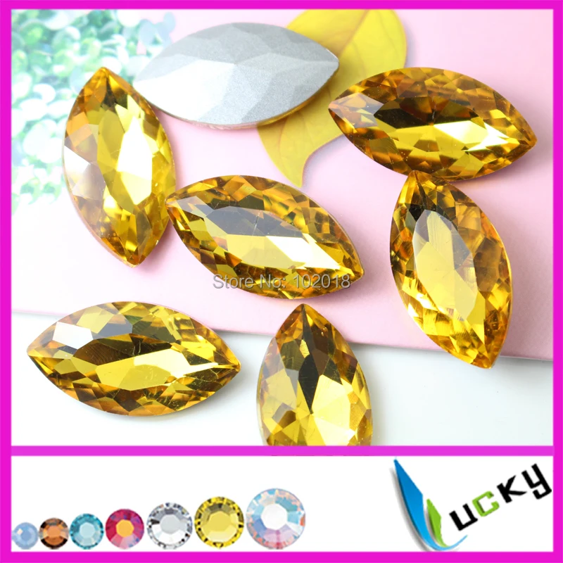 36 pcs 17x32mm 토 파 즈 색 navette 모양 돌 및 크리스탈 보석 만들기..