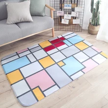 Северная Европа простой геометрический живописный ковер Противоскользящий моющийся Прочный детский коврик мягкий и уютный коврик для спальни