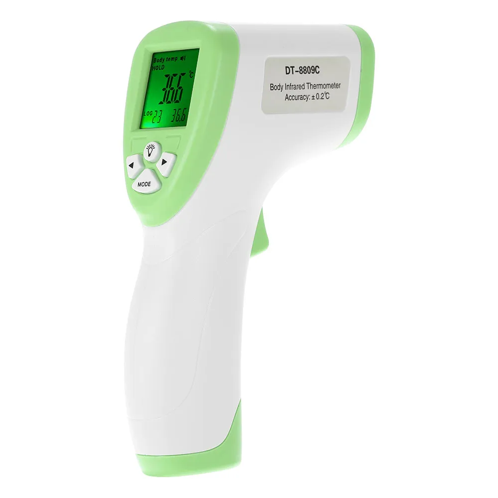 Бесконтактный ИК инфракрасный термометр цифровой инфракрасный Детский термометр лоб поверхность тела Измерение температуры пистолет ручной - Цвет: Зеленый
