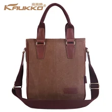 Kaukko Canvas Fashion Handbag for Men’s Messenger Business Single Shoulder Bag 2016 New Style