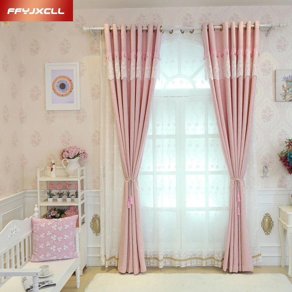 Rosa Jacquard Rendas Costura Quarto Cozinha Sala De Estar Janela Rosa Jacquard Rendas Costura Quarto Cozinha Sala De Estar Janela