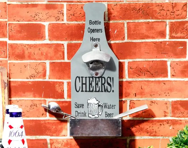 Vintage American Country Wall Mount Wooden Bar Pub Cafe Supply Retro Bottle Opener Gadget Beer Soda Top Cap Catcher Wall Decor Vintage American Country Wall Mount Wooden Bar Pub Cafe Supply Retro Bottle Opener Gadget Beer Soda Top Cap Catcher Wall Decor